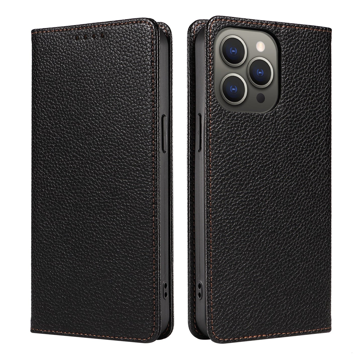 Leather Flip Iphone Wallet Case With Card Holder