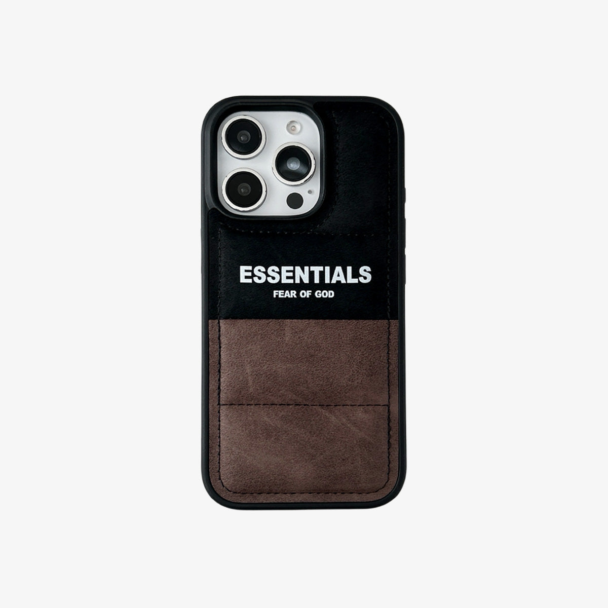 Faux Suede Puffer Brown x Black Case