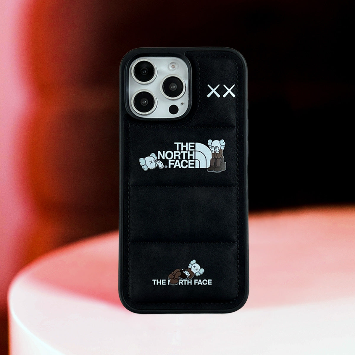 Faux Suede KS Puffer Case - Black