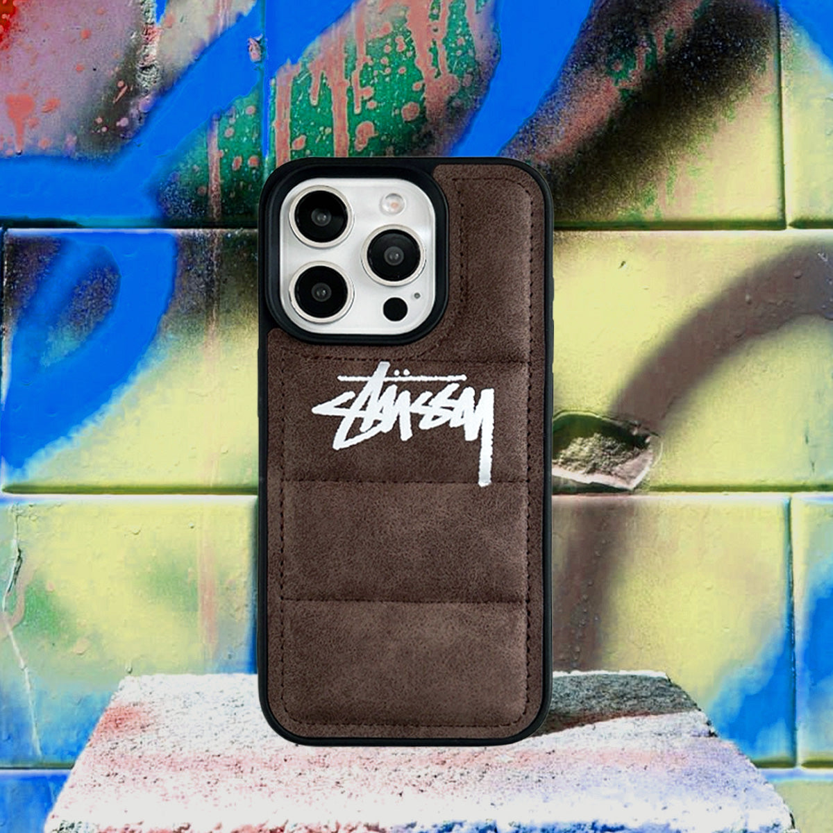 ST Suede Brown Puffer Case