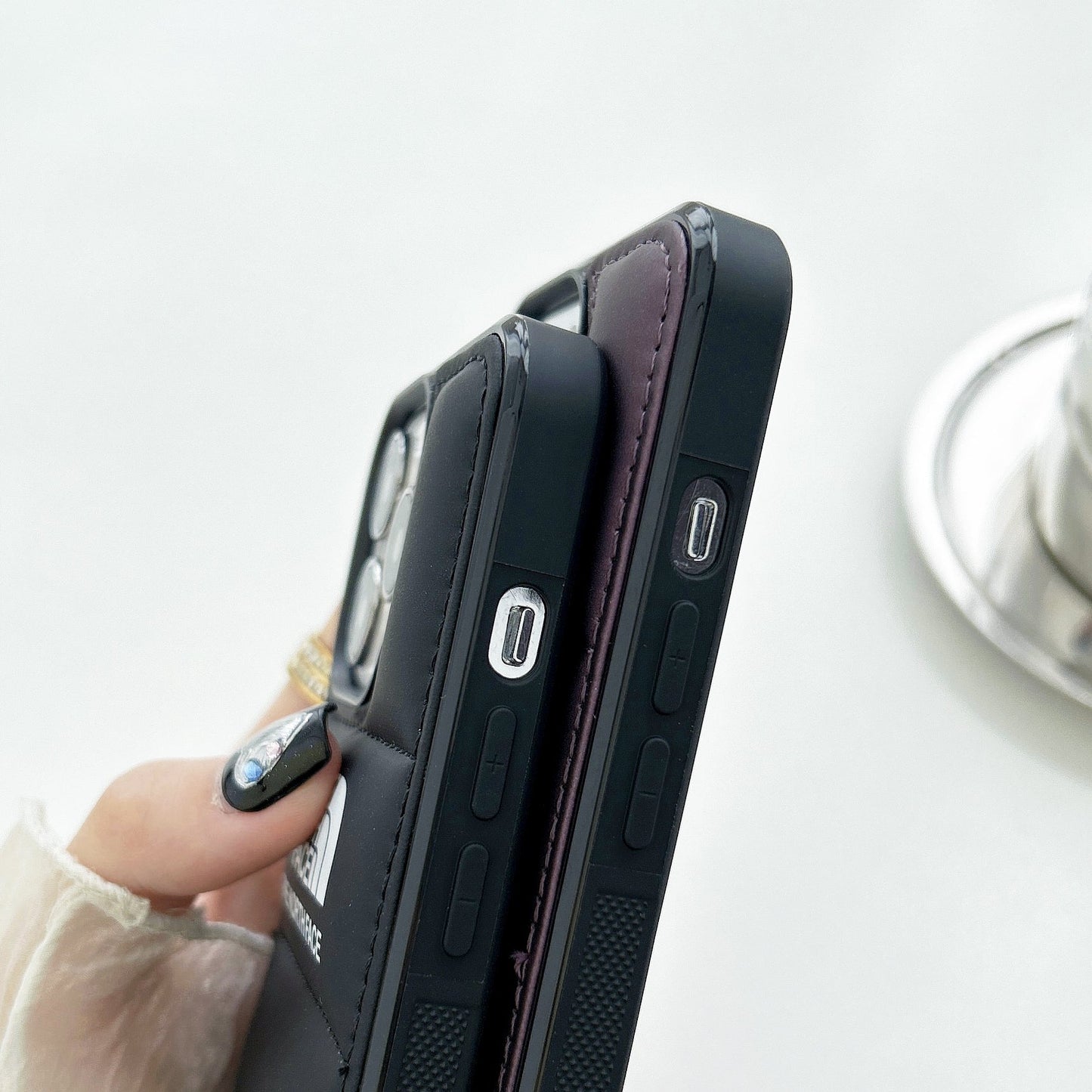 Purple North Face iPhone Case