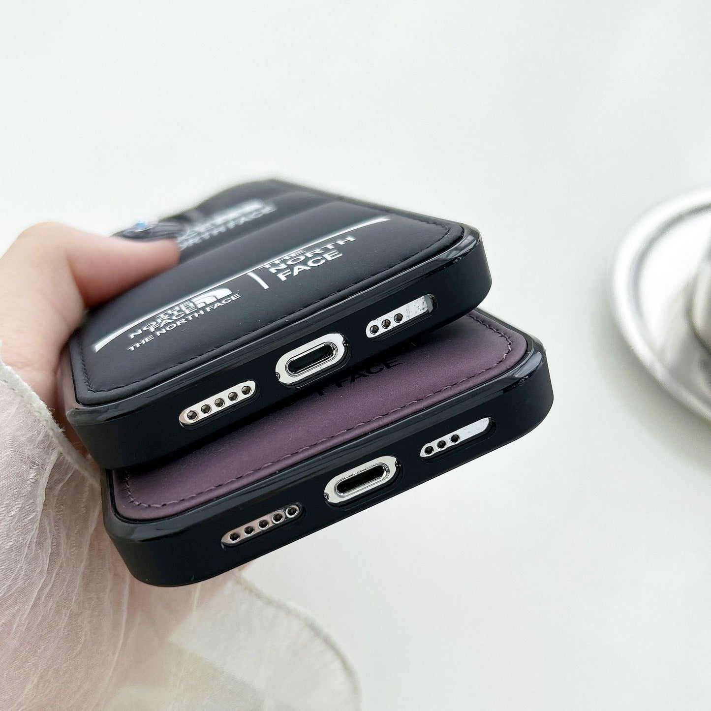 Purple North Face iPhone Case