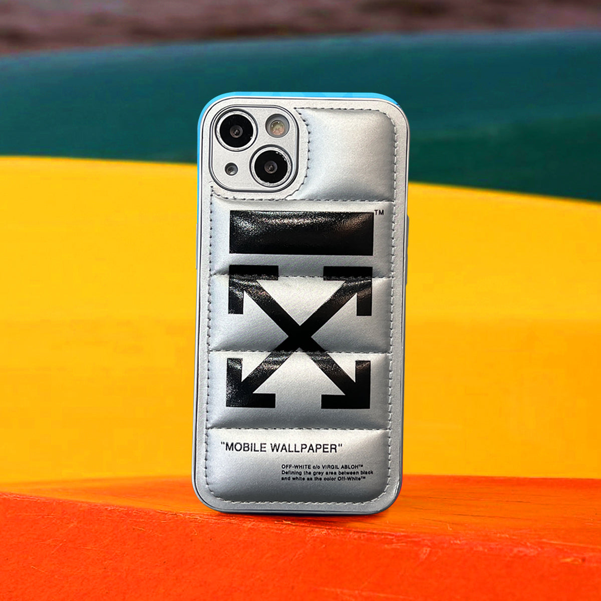 Silver OW Puffer Case