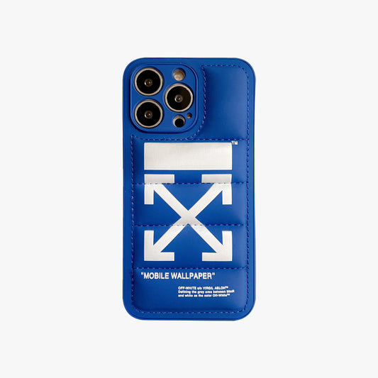 Blue x White OW Puffer Case
