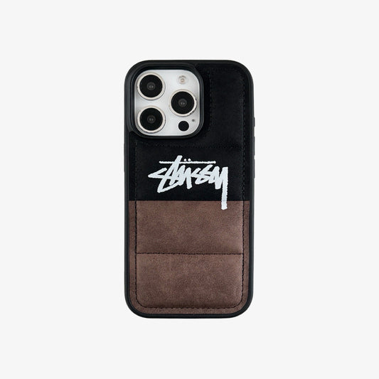 ST Suede Black x Brown Puffer Case