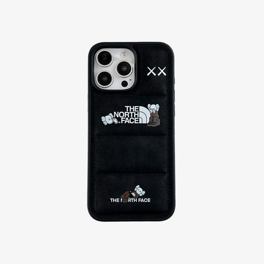 Faux Suede KS Puffer Case - Black
